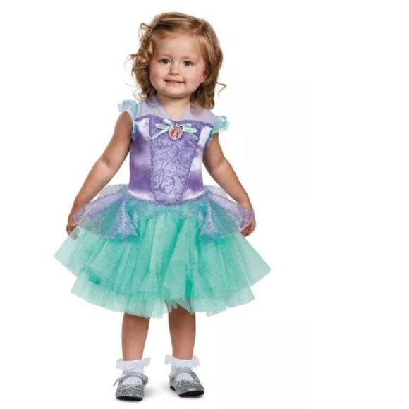 Baby Disney Ariel Mermaid Halloween Costume 6/12 mths Dress Princess Girls - Picture 1 of 3